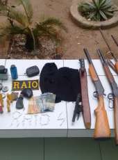 BPRAIO realiza apreensão de armas de fogo, munições e entorpecentes ilícitos no município de Monsenhor Tabosa-CE