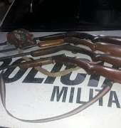 Quatro armas de fogo são apreendidas por militares do BPMA em Araripe