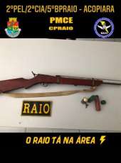 CPRAIO prende homem com espingarda em Piquet Carneiro-CE