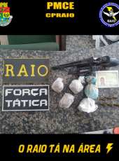 Após denúncia, PMCE prende suspeito com arma e drogas em Senador Pompeu-CE