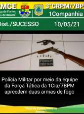 Após denúncias, PMCE apreende espingarda e revólver e prende homem por posse ilegal de arma em Tamboril-CE