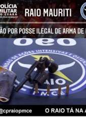 Suspeito é preso pelo CPRaio por posse ilegal de arma de fogo em Barro-CE