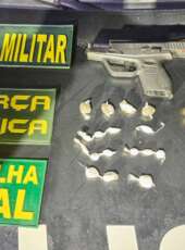 PMCE apreende arma e drogas durante ação em festa no município de Barreira