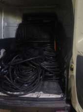 Quatro suspeitos foram presos com 300 kg de fios de alta tensão em Aquiraz