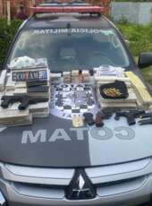Cotam da PMCE prende suspeito com mais de 36 kg de drogas e armas em Itaitinga