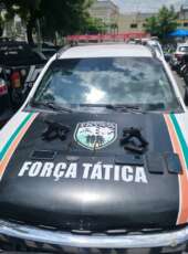 1ª Cia/ 3º BPM apreende duas pistolas e conduz seis suspeitos após disparos no Caiçara, em Sobral