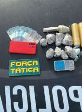3ª Cia/ 11º BPM prende suspeito e apreende drogas, dinheiro e balança de precisão no município de Cruz