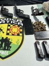 PMCE prende três homens e apreende armas e drogas em ação no município de Pereiro