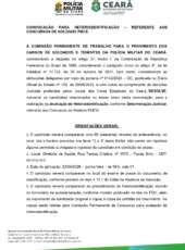 CONVOCAÇÃO PARA HETEROIDENTIFICAÇÃO – REFERENTE AOS  CONCURSOS DE SOLDADO PMCE