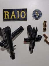 PMCE apreende duas armas de fogo e munições durante ação do CPRaio em Itapajé