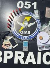 PMCE prende homem por tráfico de drogas e posse ilegal de arma de fogo no Crato