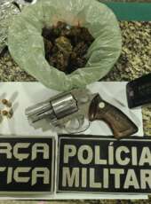 1a Cia/ 27° BPM captura grupo e apreende revólver e maconha em Tianguá