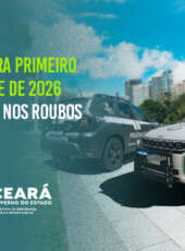 Ceará encerra primeiro quadrimestre de 2026 com redução de 59,4% nos roubos e 13,1% nos furtos de veículos em todo o estado; na Capital, as retrações foram de 68,1% e 20%, respectivamente