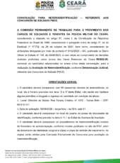 CONVOCAÇÃO PARA HETEROIDENTIFICAÇÃO – REFERENTE AOS  CONCURSOS DE SOLDADO PMCE
