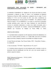 CONVOCAÇÃO PARA AVALIAÇÃO DE SAÚDE – REFERENTE AOS CONCURSOS DE SOLDADO DA PMCE