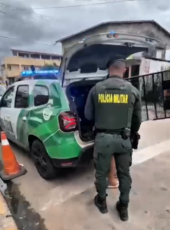 1ª Cia/ 23º BPM conduz suspeita de lesionar ex-companheiro com golpe de faca em Paraipaba