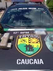 PMCE apreende cerca de 4 kg de maconha e localiza placas de motocicletas em área de mangue em Caucaia